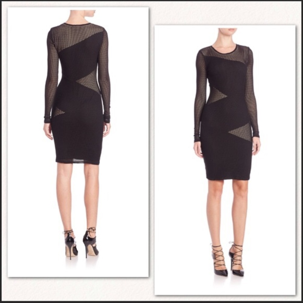 BCBG mesh long sleeve dress| worn once